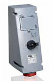 432 MPR6W Розетка с УЗО в боксе 32А, 3Р+N+Е, IP67 АВВ