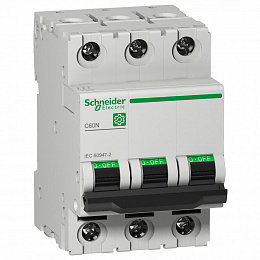 Автоматический выключатель C60N 3-полюсный 25A D Schneider Electric. Вид 1