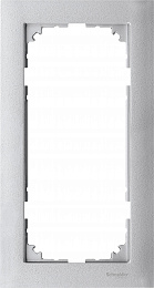 Рамка 2-постовая, sm б/перегородки (алюминий) Merten M-Pure Schneider Electric. Вид 1