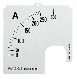 SCL 1/500A A1 Шкала к амперметру AMT 1/A1 на 500А ABB. Вид 1