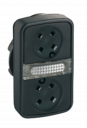 Головка кнопки двойная без вставок + led zb5aw7a9 Schneider Electric. Вид 1