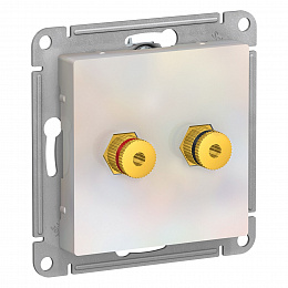 АудиоРозетка двойная (жемчуг) Atlas Design Systeme Electric. Вид 1