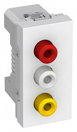 Розетка 3 х rca белая Schneider Electric. Вид 1