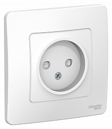 Розетка без заземления со шторками, С/У, 16А, 250В (белый) Blanca Systeme Electric. Вид 1