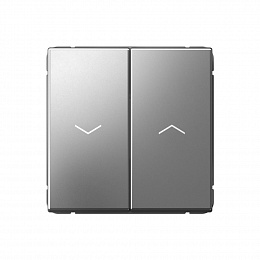 Выключатель 2-кл. для жалюзи, 2х сх.4, 10А, механизм (сталь) ARTGALLERY Systeme Electric. Вид 1