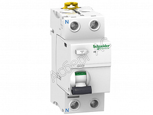 iID 2Р 63A 30mA A Блок утечки тока 2-полюсный, 63A, 30mA, тип А (УЗО) Schneider Electric. Вид 1