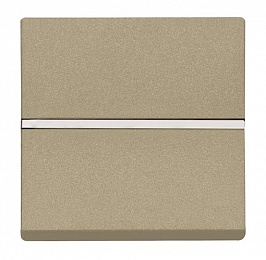 N2204.6 CV Механизм 1-клавишной кнопки с нормально-закрытым контактом с клавишей без символа, 2-модульный, серия Zenit, цвет шампань ABB. Вид 1