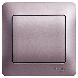 Выключатель 1-клавишный,сх.1,10ax, в сборе (сиреневый туман) Glossa Systeme Electric. Вид 1