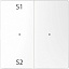Клавиша 2-ная с s1/s2, пусто (белый лотос) Merten D-Life Schneider Electric. Вид 1.