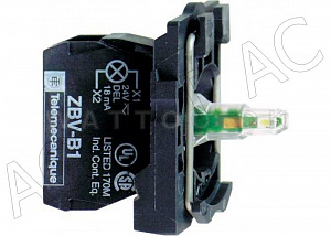 Корпус зеленой сигнальной лампы 22мм 230-240В АС Schneider Electric. Вид 1