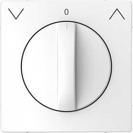 Центральная накладка д/поворот. мех-ма рольставней (белый лотос) Merten D-Life Schneider Electric. Вид 1