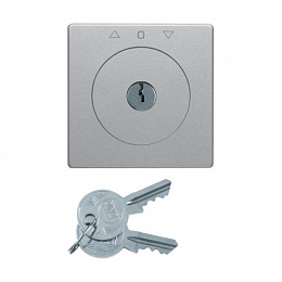 Накладка с замком к жалюзийному замочному выключателю (алюминиевый, бархатный лак) Q.1/Q.3 Berker. Вид 1