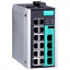 16-портовый управляемый коммутатор: 12х10/100/1000 BaseT(X) Ethernet, 4х100/1000 SFP, -10...+60С MOXA. Вид 1.