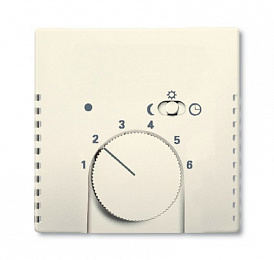 1795-82 Плата центральная (накладка) для механизма терморегулятора (термостата) 1095 U, 1096 U, серия solo/future, цвет savanne/слоновая кость ABB. Вид 1