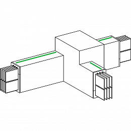 секция тройниковая плашмя Schneider Electric. Вид 1