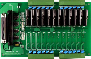 Выносная плата 12 твердотельных реле, совместима с Opto-22 ICP DAS. Вид 1