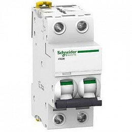 iC60H 2P 4А Автоматический выключатель 2-полюсный, 4А, 10кА (хар-ка С) Schneider Electric. Вид 1