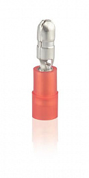 N1-DC-4-RBD "Наконечник кабельный; с нейлоновой изоляцией; разъем штекерный с двойным обжатием (папа); 0,5-1,5; диаметр4; (100шт)" ABB. Вид 1