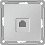 Розетка компьютерная RJ45 кат.5e, механизм (матовый хром) Wessen 59 Systeme Electric. Вид 1.