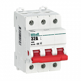 ВН-105 Рубильник 3-полюсный модульный 32А DEKraft. Вид 1