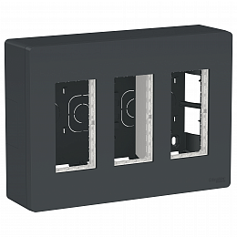 Блок открытой установки 3х2 (антрацит) Unica System+ Schneider Electric. Вид 1
