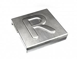 YID-CHAR-R Маркировка для каб.стяжки,нерж.сталь,'R', (100шт) ABB. Вид 1