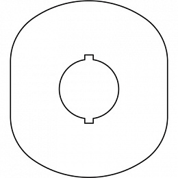 MA6-1024 Шильдик (желтый, пластиковый 1 место) с без текста ABB. Вид 1