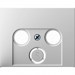 Накладка для антенной розетки 2 и 3 отверстия (полярная белизна, глянцевый) K.1 Berker. Вид 1