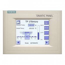 Simatic Сенсорная панель TP170 Micro для Simatic S7-200 5,7 голубой экран Siemens. Вид 1