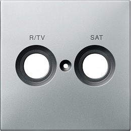 Центральная плата с маркировкой R/TV/SAT, sd (сталь) Merten Schneider Electric. Вид 1