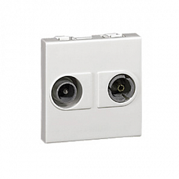 Розетка Mosaic -2М TV-радио тупиковая 2М  Legrand. Вид 1