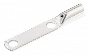 Наконечник каб. spec-kon, прямой, с удлиненным хвостовиком, с 2-мя отверстиями, медь луженая, серый, 35x8мм, 35m8-2lb, 50 ш. Вид 1