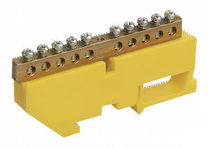 ШНИ-6х9-16-Д-Ж Шина PE "земля" на DIN-изол ИЭК. Вид 1