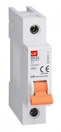 BKN Автоматический выключатель 1-полюсный, 50A, 6kА (хар-ка С) LSis. Вид 1
