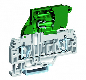 Держатель предохранителя 5x20. прижинный 4 кв.мм. с диодным индикатором на 115-230 вольт AC/DC (Серый) DKC. Вид 1