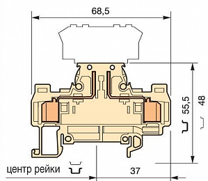 ENT  Клемма D1,5/6.S.ADO.NF ADO 1.5мм.кв. TYCO. Вид 1