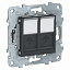 unica new розетка компьютерная, rj45, двойная, кат. 6 utp, антрацит Schneider Electric. Вид 1.