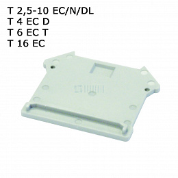 Торцевой изолятор для клеммников двухуровневых 2,5-4мм.кв., серый, (1уп-50шт) Провенто. Вид 1