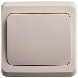 Выключатель 1-клавишный, О/У, с самовозвратом, 10АХ (кремовый) Этюд Systeme Electric. Вид 1