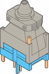 ENT  Разъем FIP-2/4-2 для цепей полярности, с увеличенным кожухом, для установки контактов BRE-T, 2 ряда по 4 полюса TYCO. Вид 1