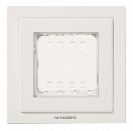 N3271 BL Рамка монтажная 1-постовая, 2-модульная, рамка+набор монтажный IP55, FM, серия Zenit, цвет белый ABB. Вид 1