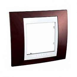 Рамка 1-постовая (терракотовый/белый) Unica Хамелеон Schneider Electric. Вид 1