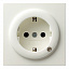 Розетка с заземлением (белый) S-Color Gira. Вид 1.