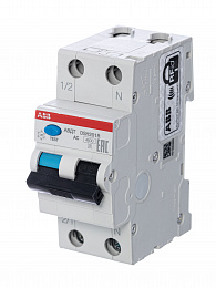 DSH201R C40 30мA Дифф. автомат 1P+N 40A 30mA, тип АC, 4.5kA, (хар-ка C) ABB. Вид 1