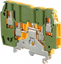 M4/6.4AP Клеммник винтовой "Земля"до 4 мм.кв.,электр соед.с DIN-рейкой - 4 зажима TYCO. Вид 1