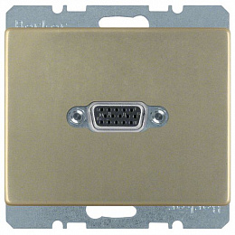 Розетка VGA с винтовыми клеммами (светло-бронзовый) Arsys Berker. Вид 1