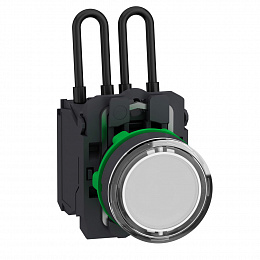 кн.с подс.,с лампой тест, 24в, бел, пл. Schneider Electric. Вид 1