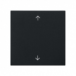 Накладка на жалюзийный выключатель (черный матовый) System 55 Gira. Вид 1