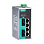 6-портовый неуправляемый коммутатор: 4 PoE+х10/100 BaseT(X) Ethernet, 2х100BaseFX, 0...+60С MOXA. Вид 1.