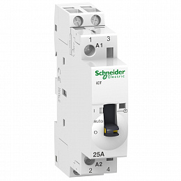 iCT Модульный контактор с ручным управлением 25A 2НО 230/240В АС Schneider Electric. Вид 1